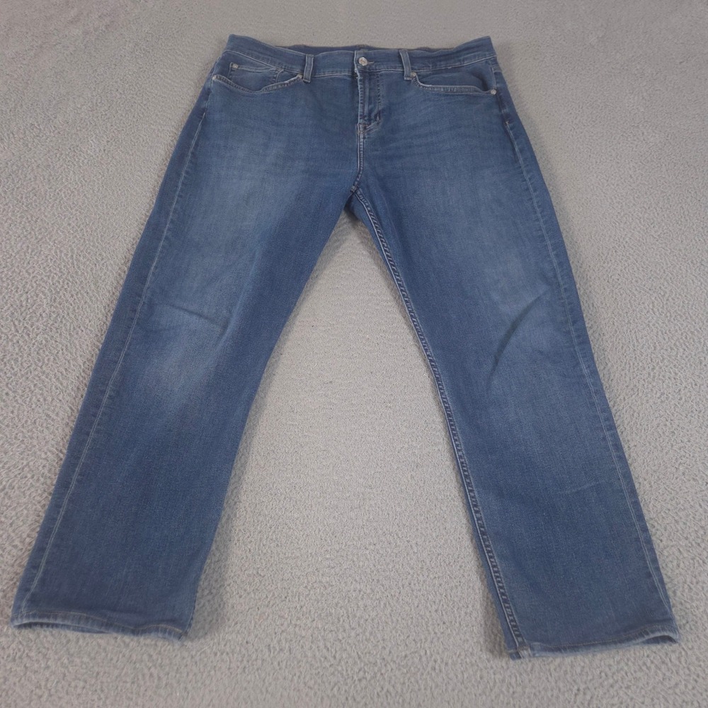7 For All Mankind Jeans Mens 38x29 Blue Slimmy Stretch Denim Slim Leg Preppy